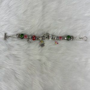 Willabee and Ward Monthly Charm Bracelet May Spring Flowers Plants Multicolor